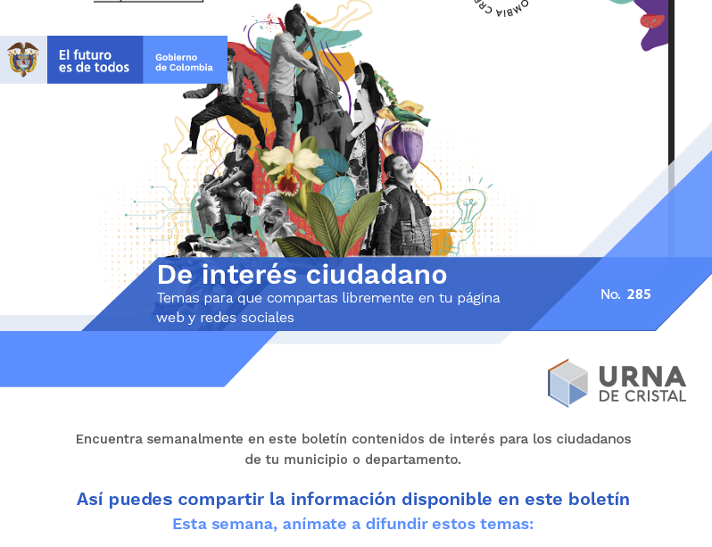 Así puedes compartir la información disponible en este boletín